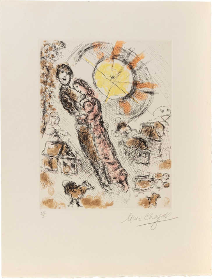 Soleil aux amoureux by Marc Chagall