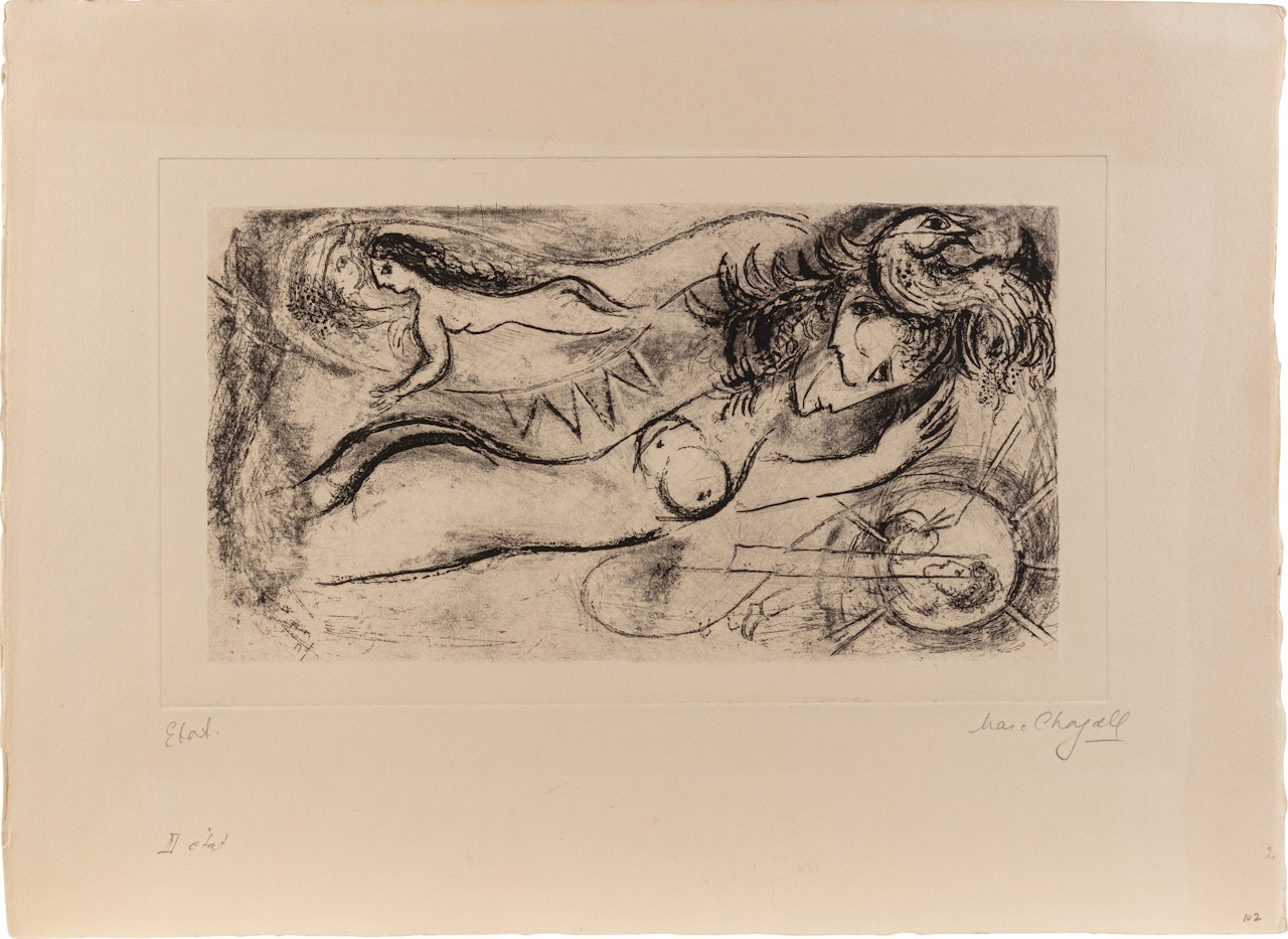 Die Verliebte. II and III (Two Works) by Marc Chagall
