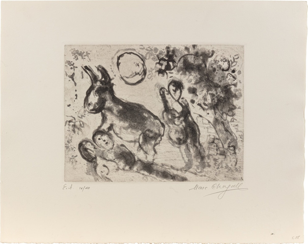 Eiffelturm ; with Les Amoureux and Le Mariage by Marc Chagall