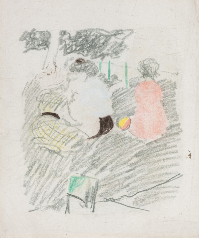 Le jardin public (recto); La petite fille au volant (verso) by Édouard Vuillard