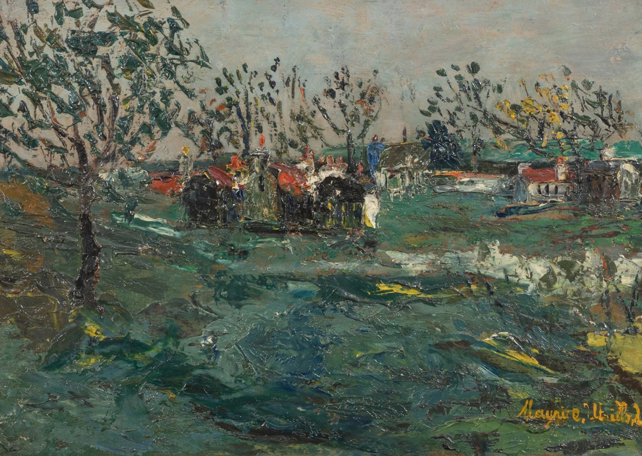 Les usines à Montmagny (Val d"Oise) by Maurice Utrillo