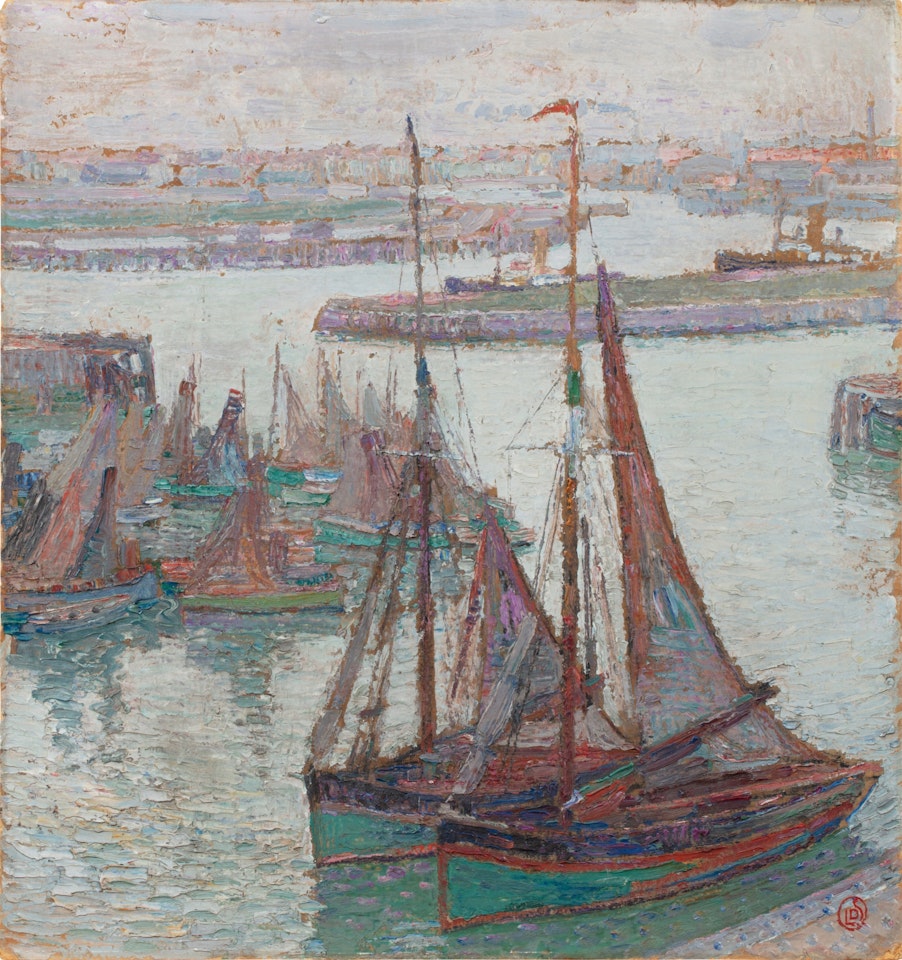 Bateaux au port by Leon de Smet