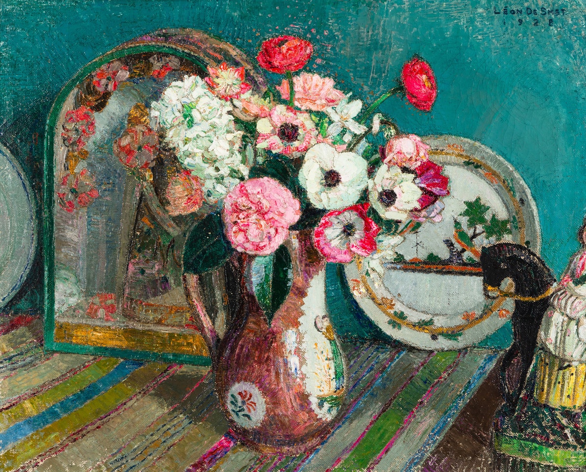 Still life with flowers by Leon de Smet