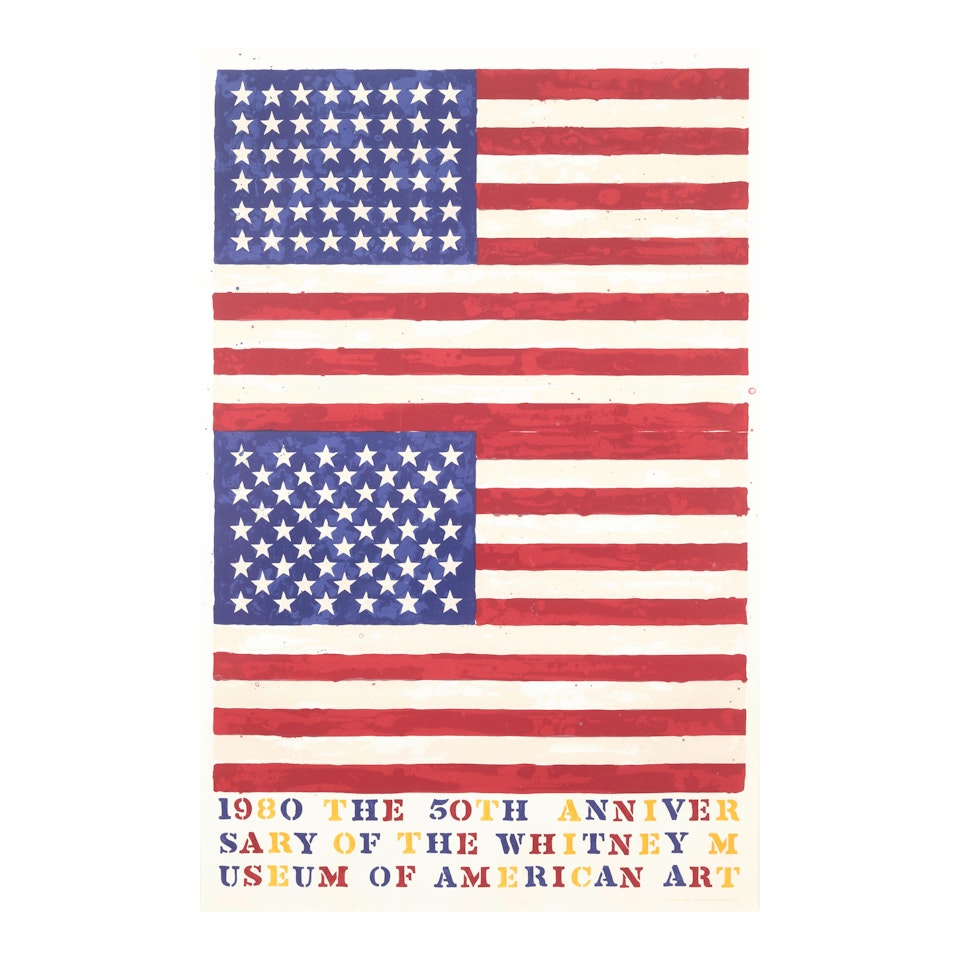 Two Flags (Whitney Museum of American Art 50th Anniversary) (Gemini 854, ULAE 207) by Jasper Johns