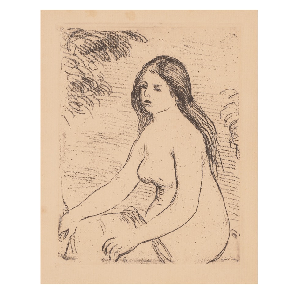 Femme nue assise (Delteil/Stella 12) by Pierre-Auguste Renoir