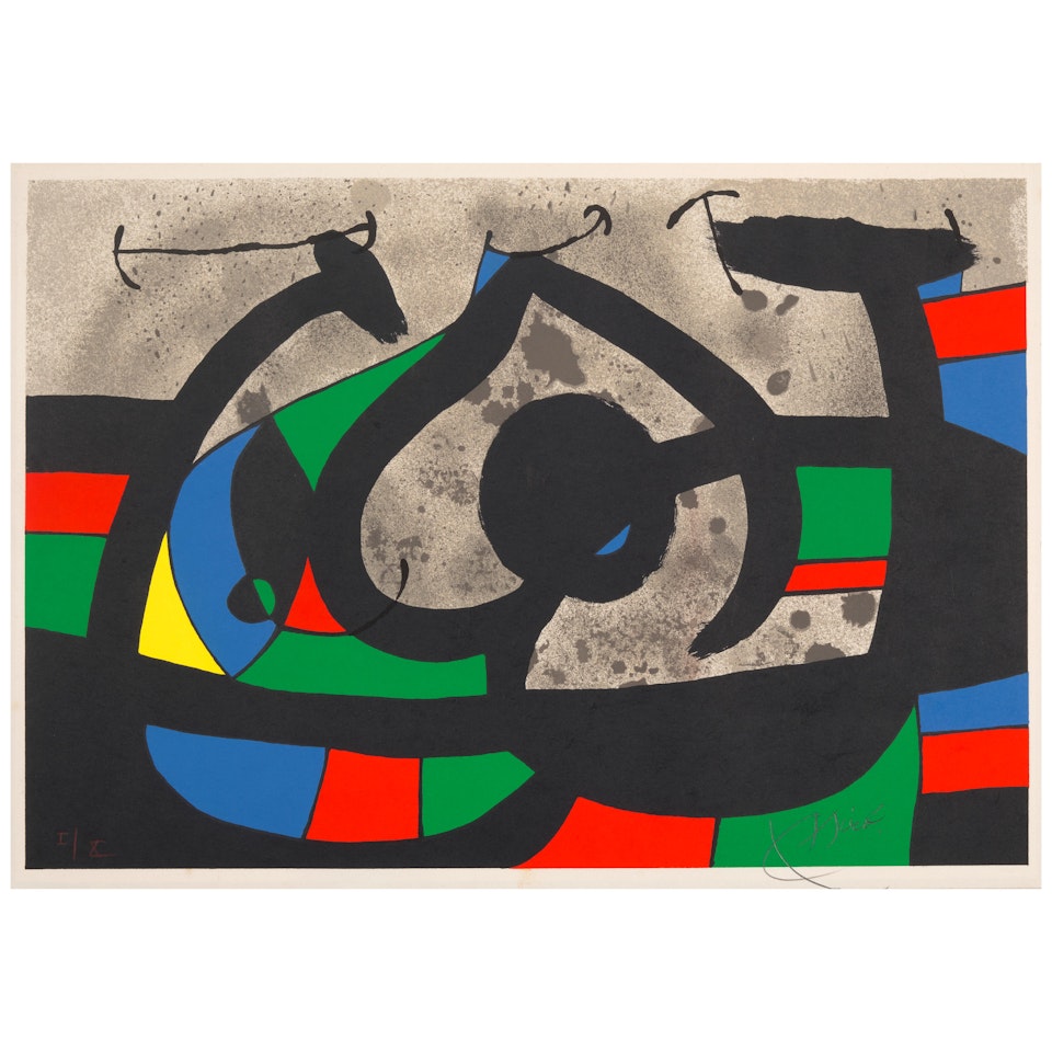 One plate, from Le Lézard aux Plumes d"Or (Mourlot 815, Cramer bk. 148) by Joan Miró