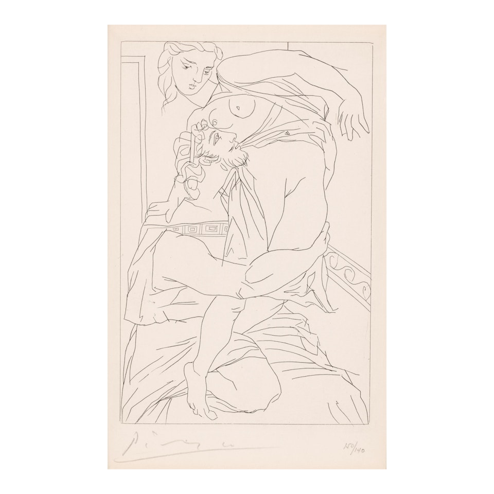 Cinésias et Myrrhine, pl. 3, from Lysistrata (Bloch 269, Baer 389, Cramer bk. 24) by Pablo Picasso