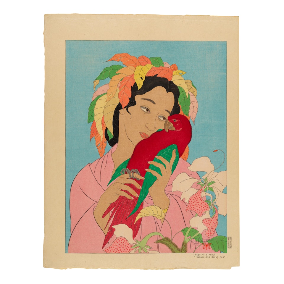 Les Papillons Tropiques; Chagrins d"amour Kusaie est Carolines (Miles 61; 70) by Paul Jacoulet