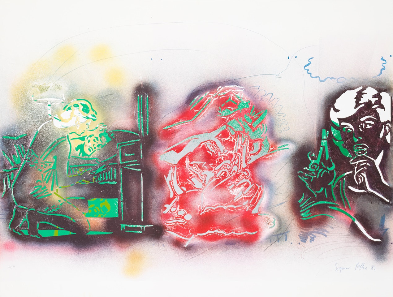 Samson und Delilah, from Kinderstern (Becker & von der Osten 84) by Sigmar Polke