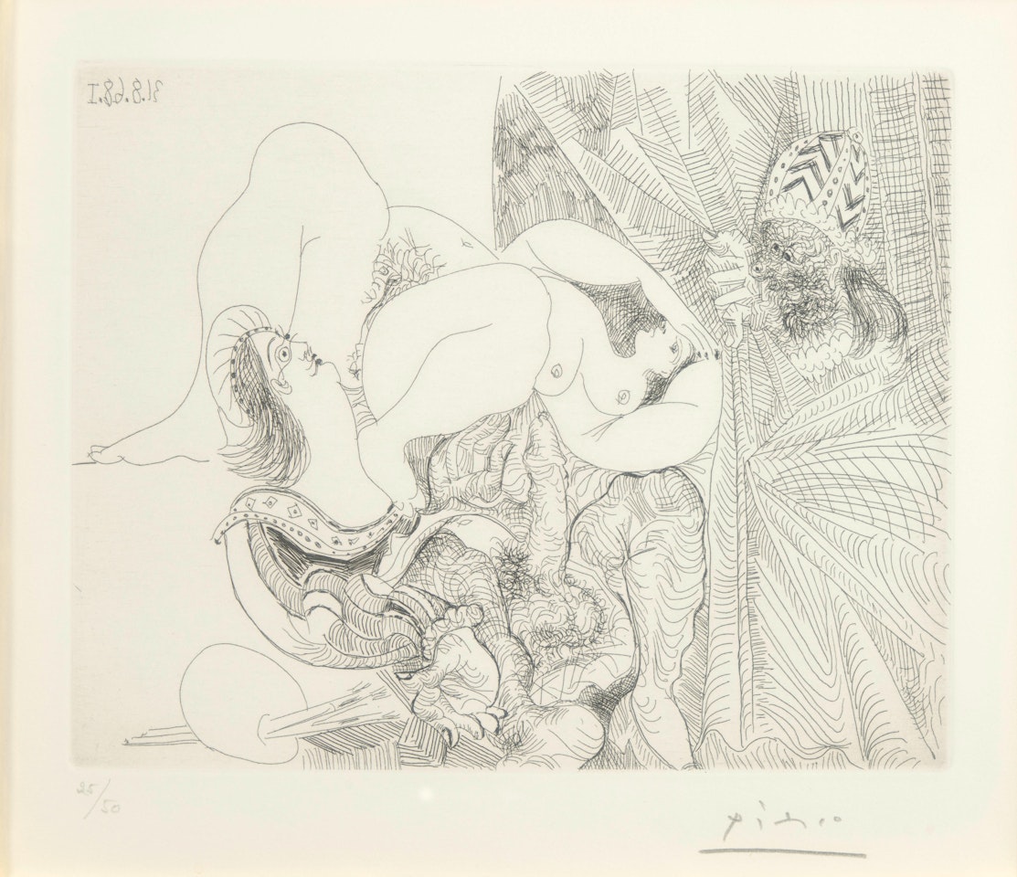 Raphaël et la Fornarina III , from the 347 suite by Pablo Picasso