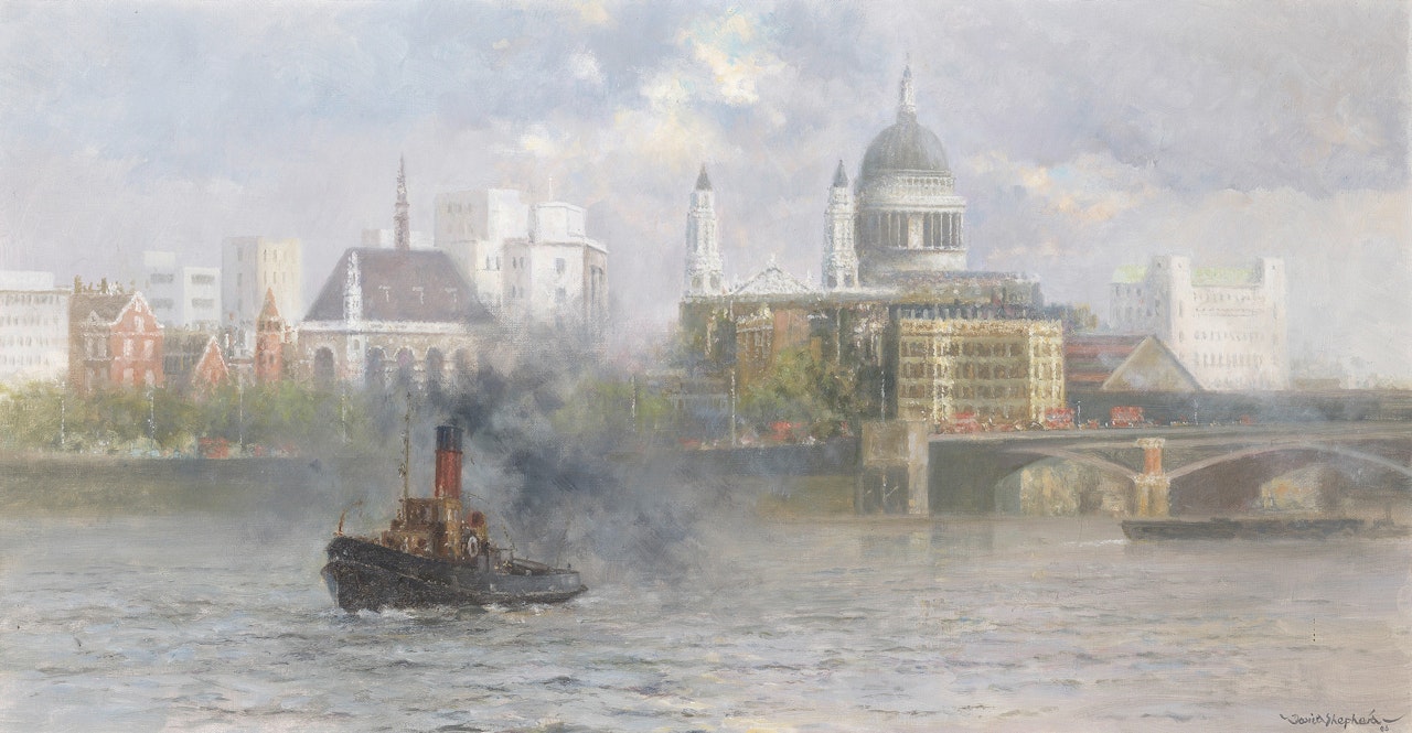 St Paul"s from the Thames by David Shepherd