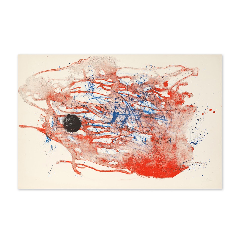Série I, graphismes bleu et rouge by Joan Miró