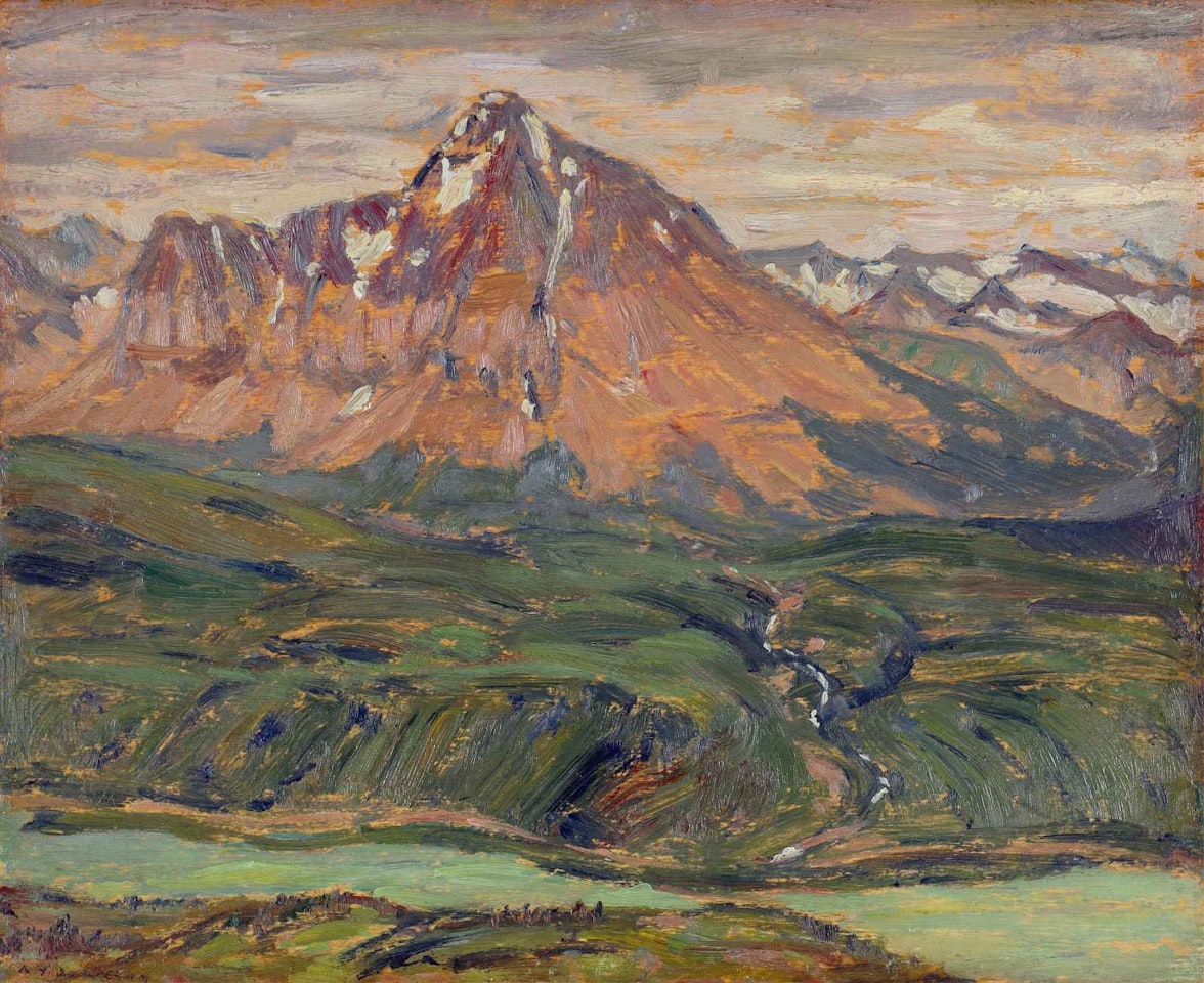 MOUNT PELLEE (MT. FITZWILLIAM NOW) AND LAKE LUCERNE B.C. by Alexander Young Jackson