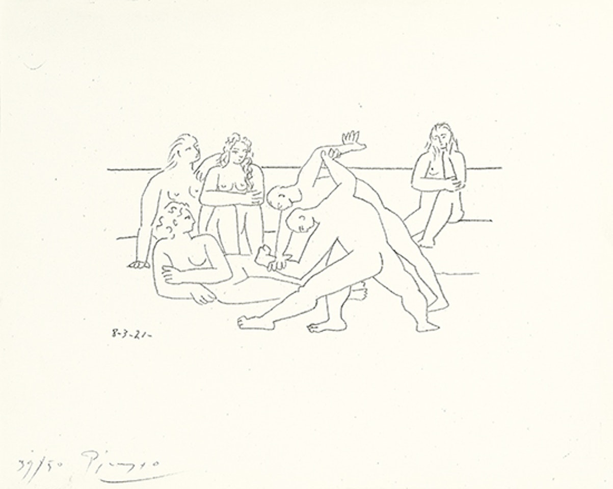 Les Lutteurs (Bloch 41; Mourlot IX; Reuße 6) by Pablo Picasso