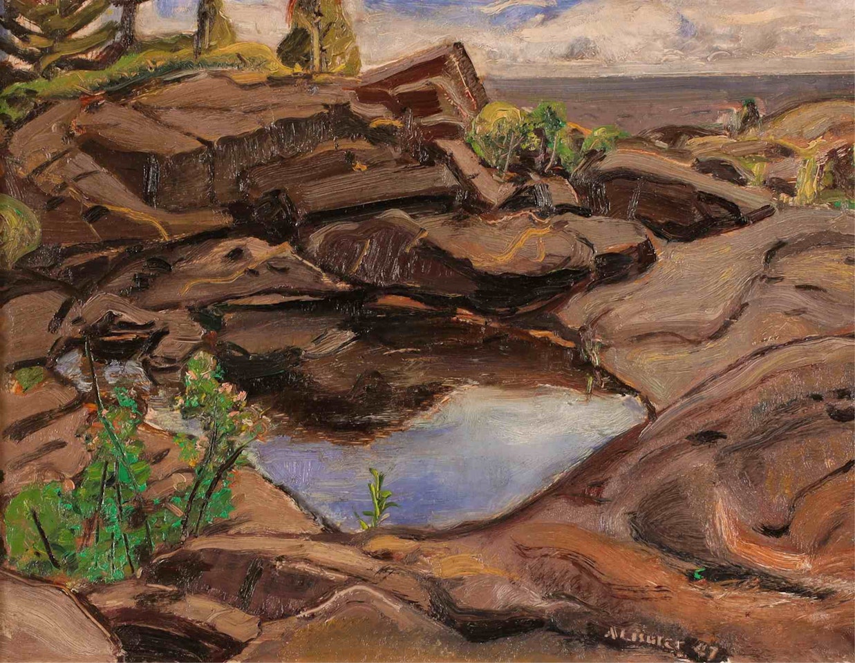 THE ROCK POOL, GEORGIAN BAY by Arthur Lismer