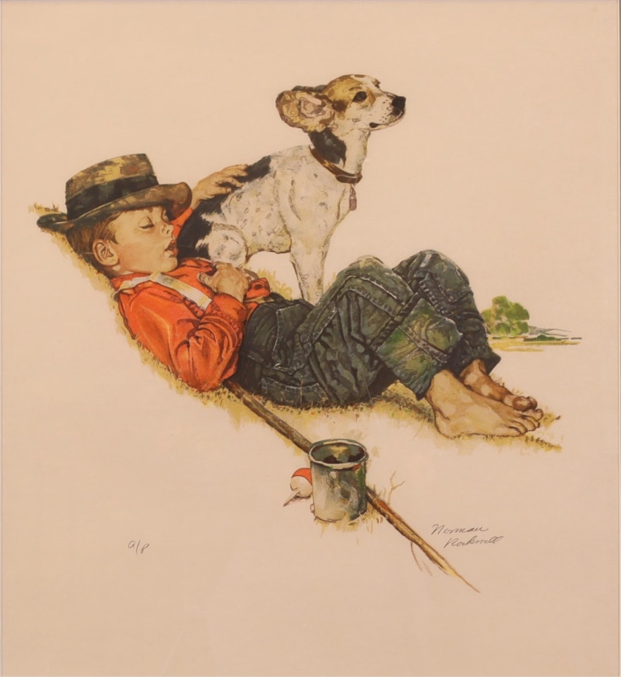 PUPPY LOVE SUITE: LOVE PAT / MEASURE OF LOVE / LOVE AT FIRST SIGHT / LOVE"S LITTLE TREASURES by Norman Rockwell