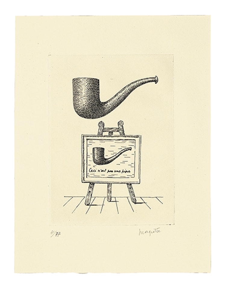 Ceci n'est pas une pipe (Les Deux Mysteres) (Kaplan/Baum 12) by René Magritte