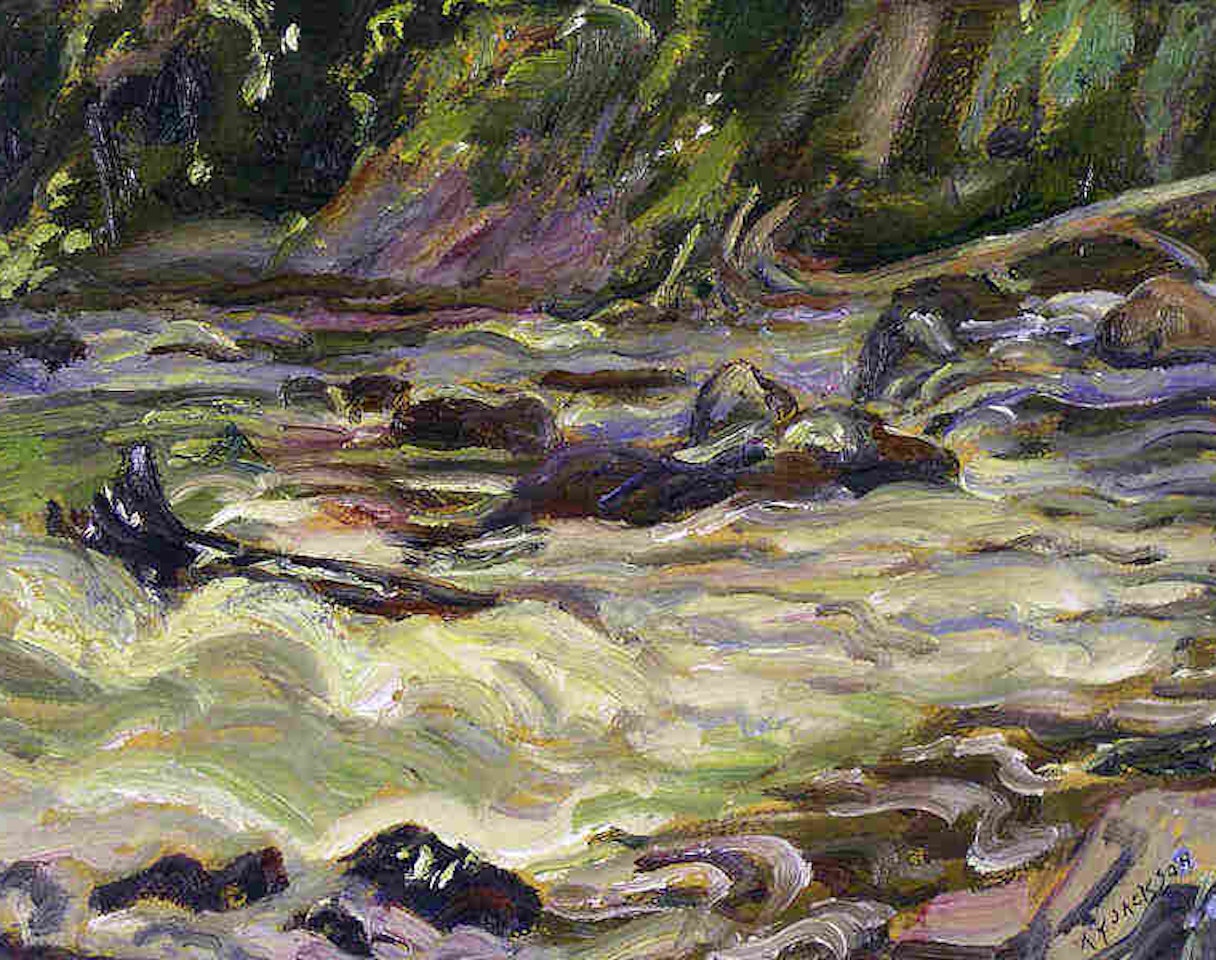 Rapids on magpie river (wawa) by Alexander Young Jackson