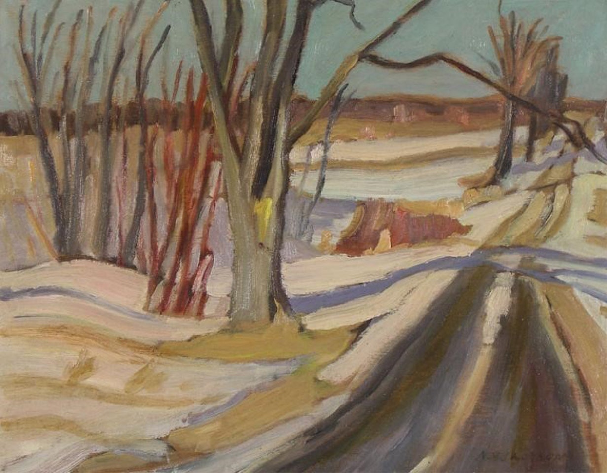 COUNTRY ROAD NEAR OTTAWA, WINTER by Alexander Young Jackson