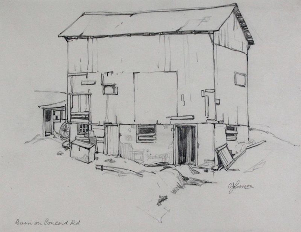 BARN ON CONCORD RD. by Alfred Joseph Casson