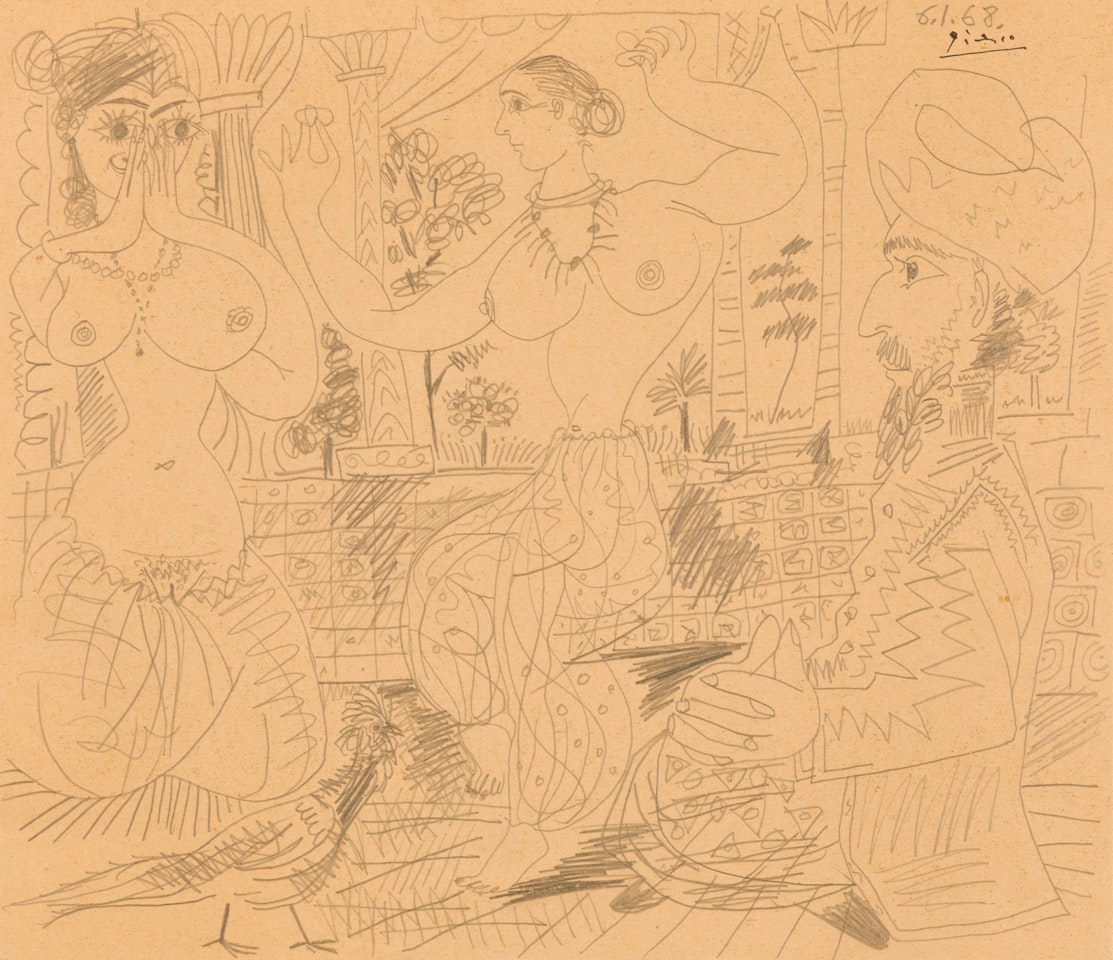 Deux danseuses et oriental by Pablo Picasso