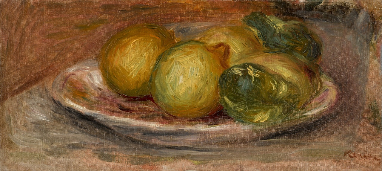 Nature morte aux citrons - fragment by Pierre-Auguste Renoir