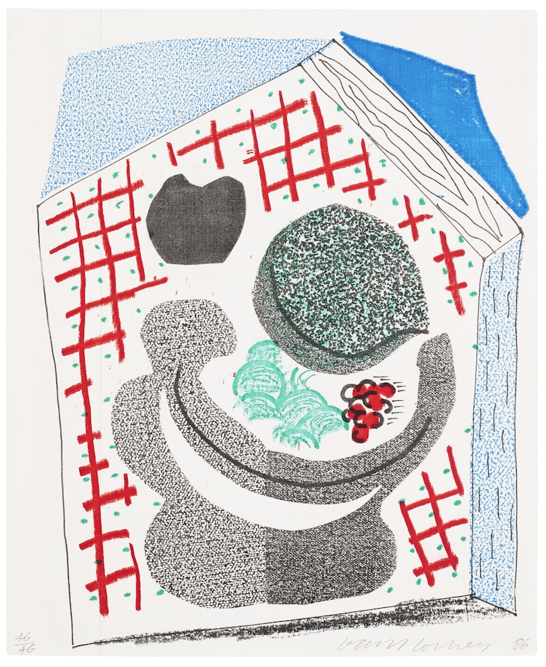 Bowl of Fruit, April 1986 by David Hockney