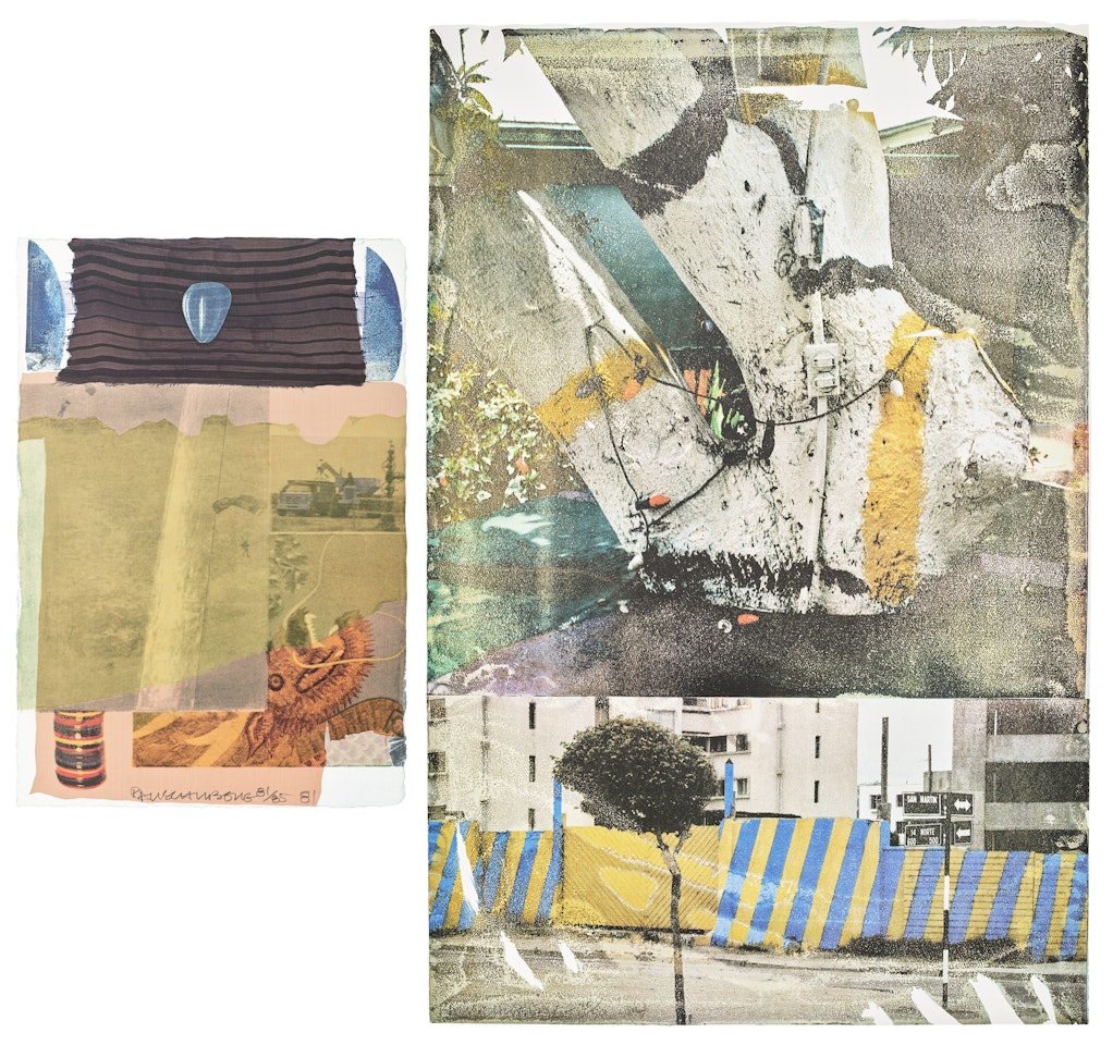 Two prints by the artist; Arcanum I by Robert Rauschenberg