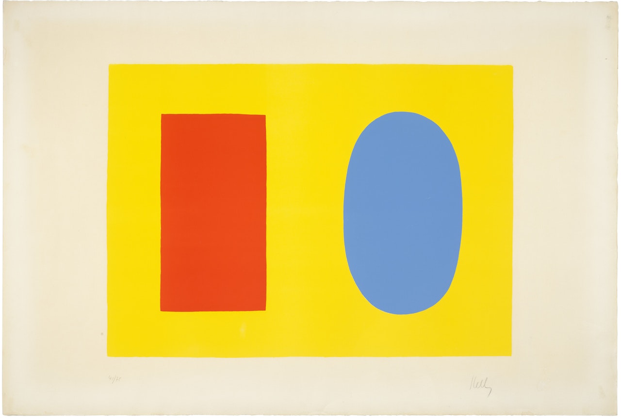 Orange and Blue over Yellow by Ellsworth Kelly