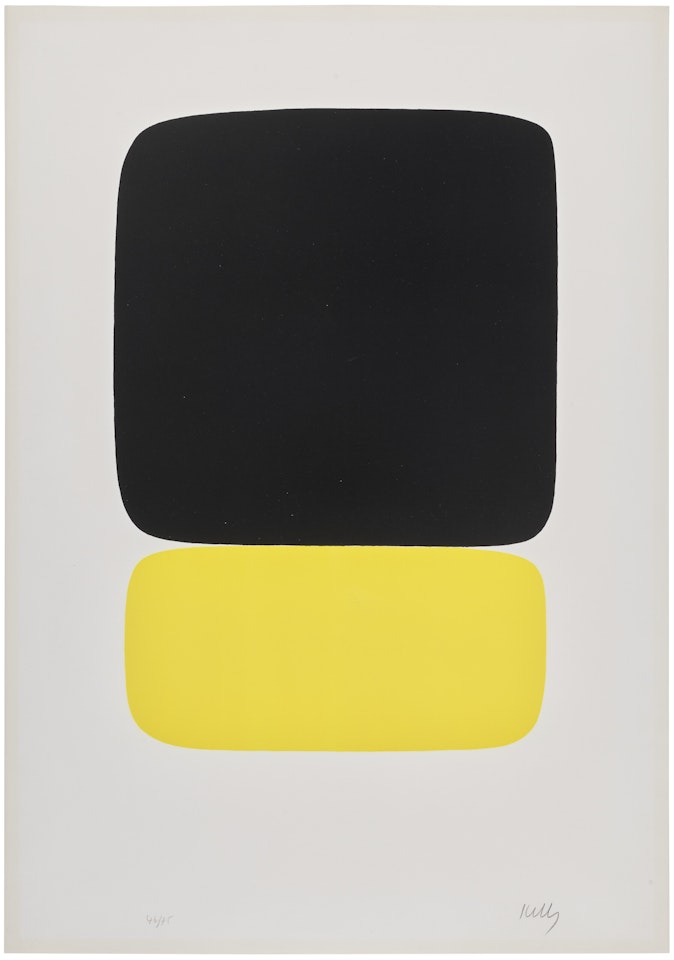 Black over Yellow by Ellsworth Kelly