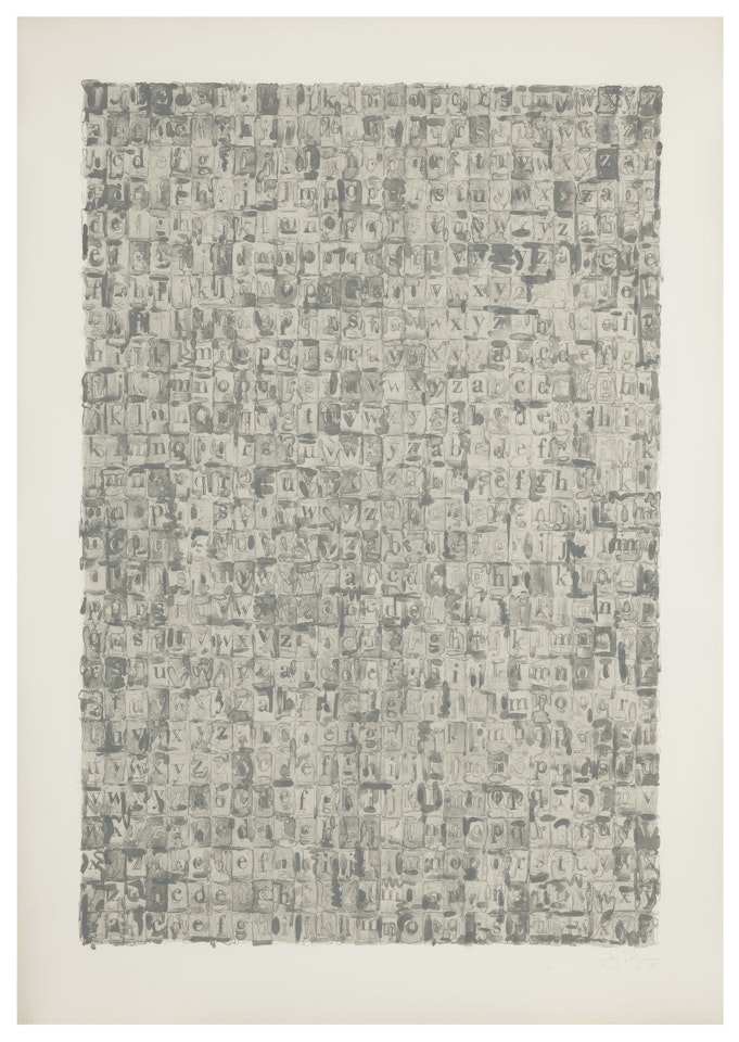 Gray Alphabets by Jasper Johns