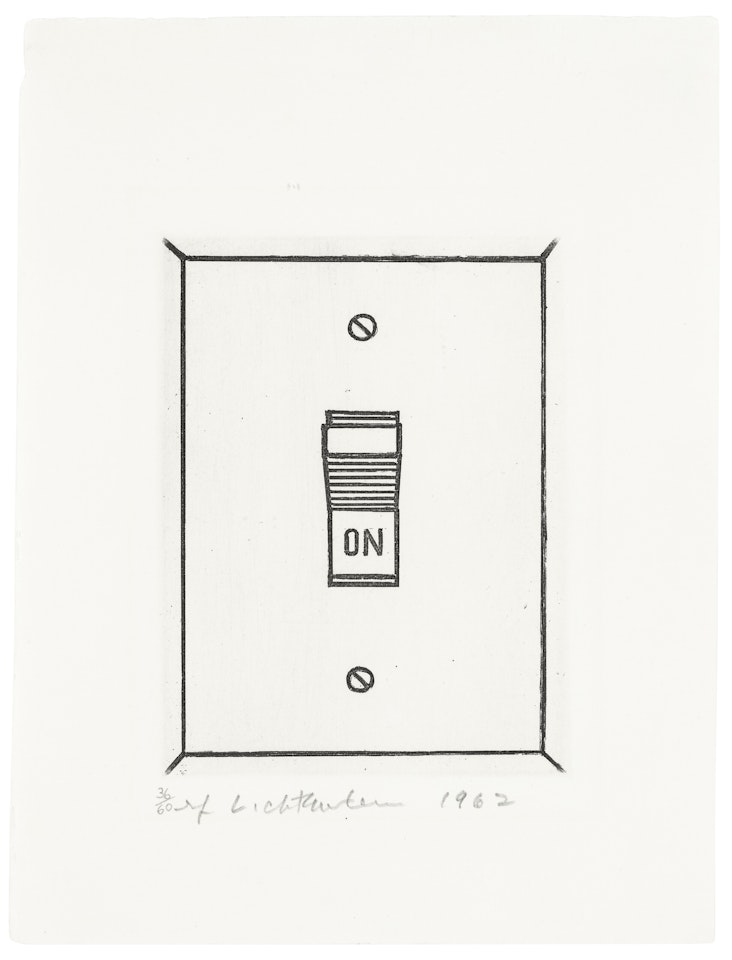 On, from the International Anthology of Contemporary Engraving, vol. 5, The International Avant-Garde: America Discovered by Roy Lichtenstein