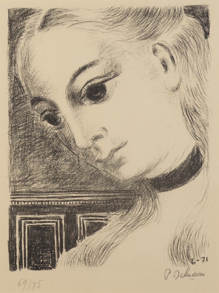 Anne de profil (Mira Jacobs 46) by Paul Delvaux