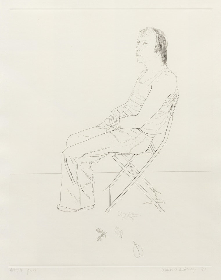 Mo with Five Leaves (M.C.A. Tokyo 117, Scottish Arts Council 125) by David Hockney