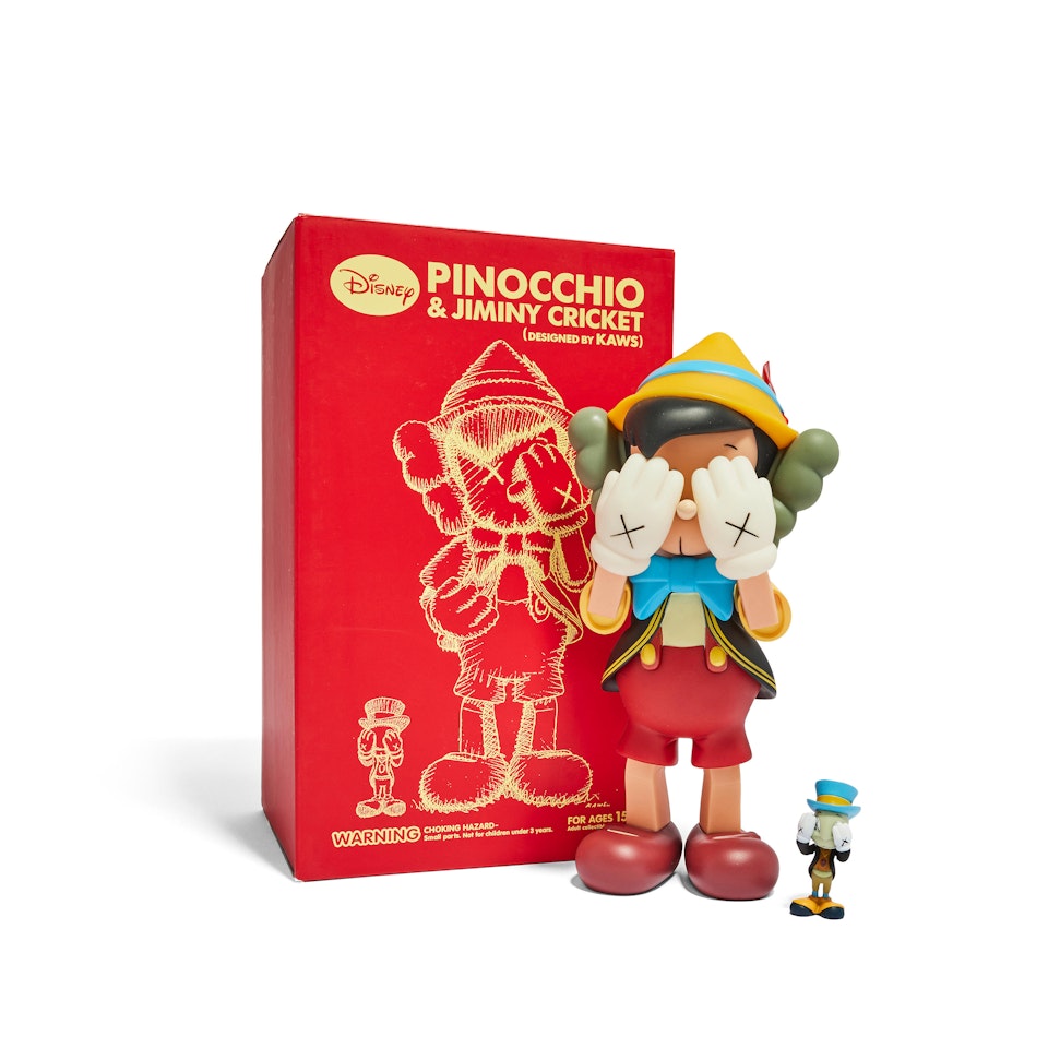 Pinocchio and Jiminy Cricket (Ramirez-Montagut p. 40) by Kaws