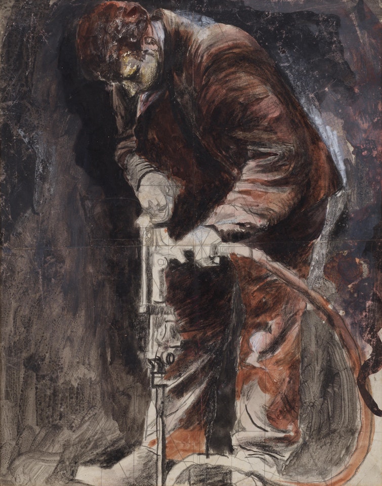 Tin Mine: Miner Drilling by Graham Sutherland