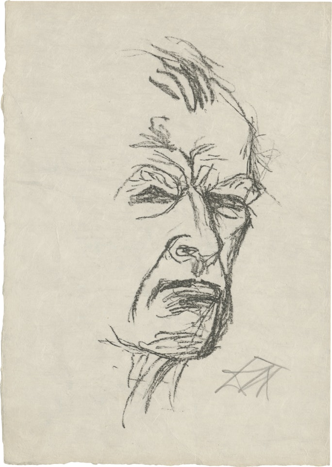 Self-portrait. Thank you for your 70th birthday by Otto Dix