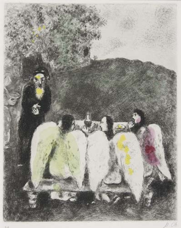 Abraham et les Trois Anges by Marc Chagall