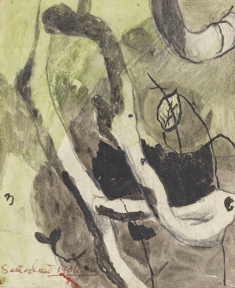 Study for Trees by the Side of a Lane by Graham Sutherland