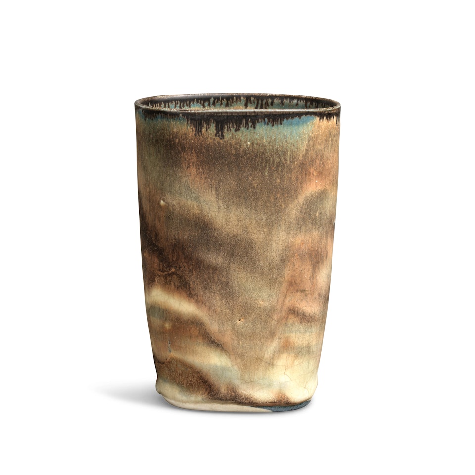 Squared vase by Lucie Rie