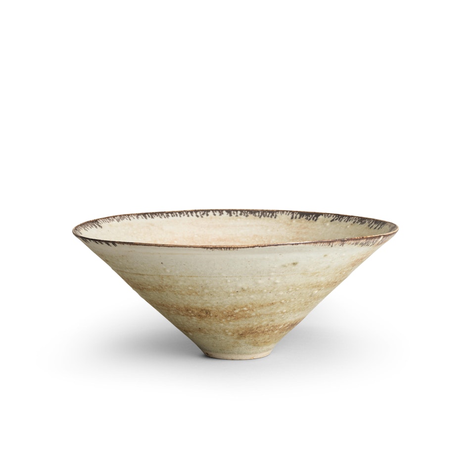 Conical bowl by Lucie Rie