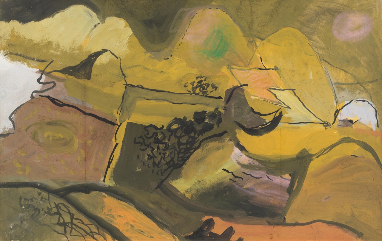 Landscape: Green and Pink and Brown by Graham Sutherland