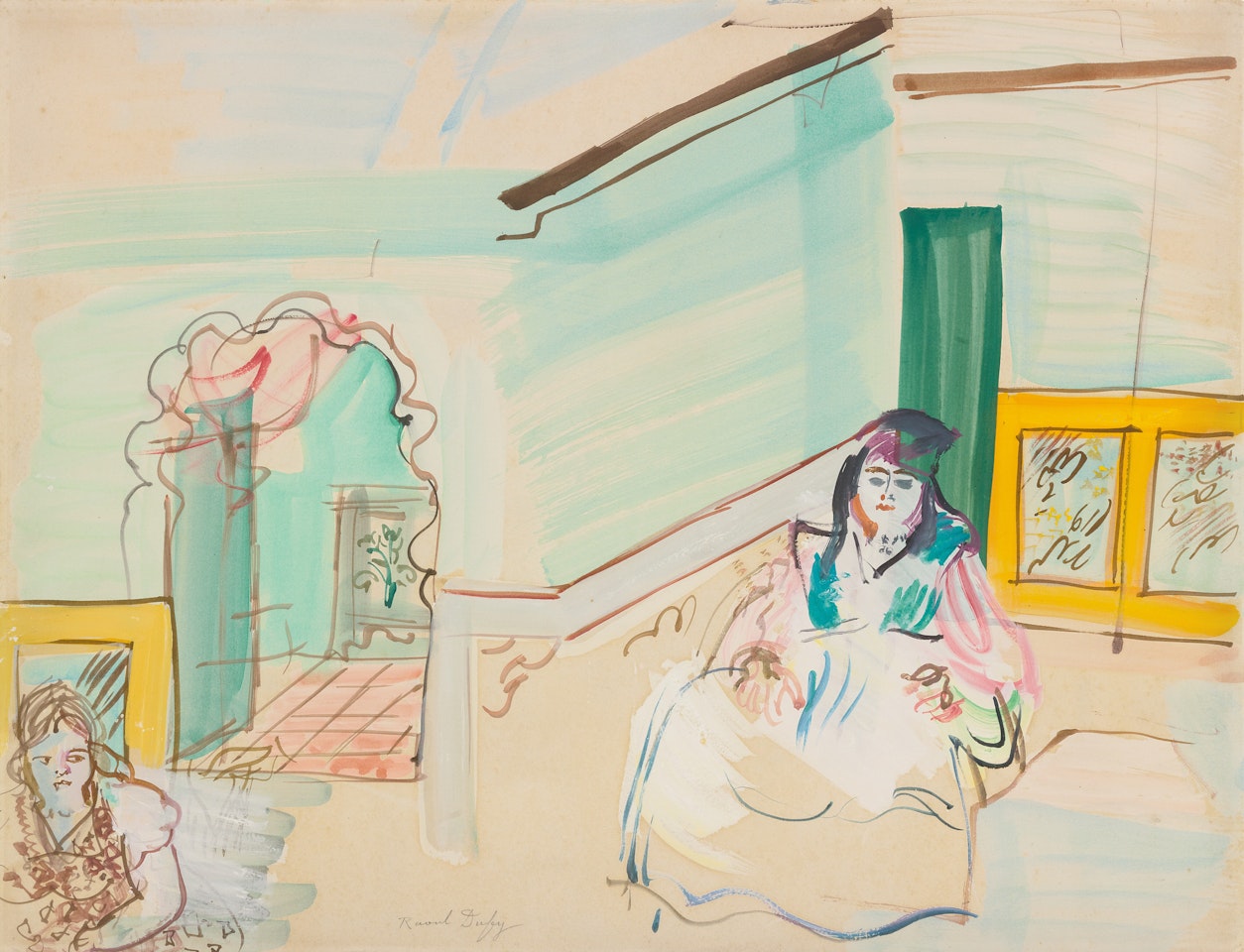 Dans un intérieur morocain by Raoul Dufy