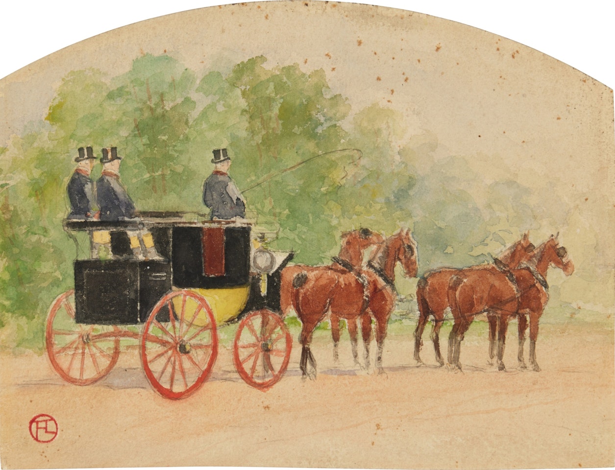Le Mail coach by Henri de Toulouse-Lautrec