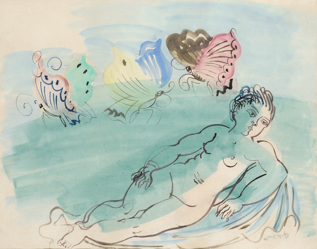 Nu aux papillons by Raoul Dufy