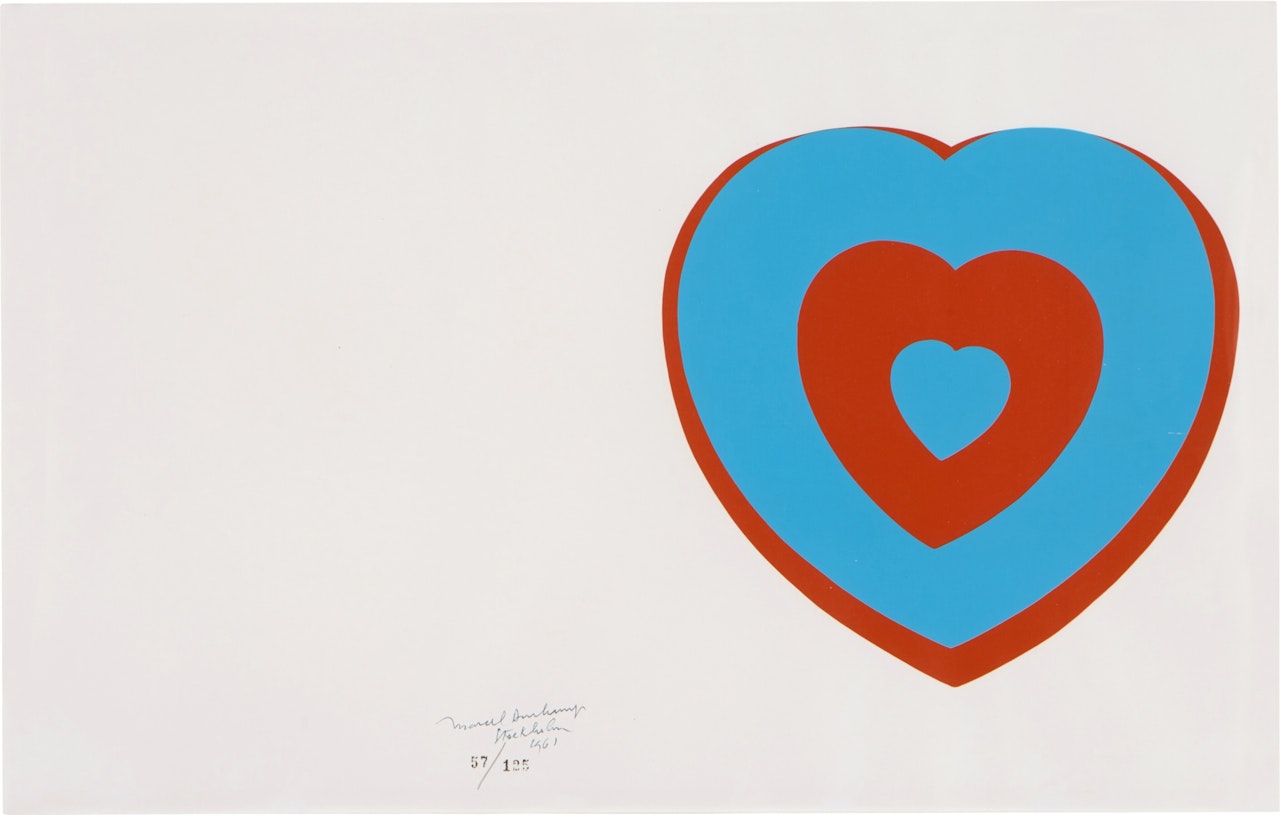Coeurs Volants (Fluttering Hearts) (Schwartz 446C) by Marcel Duchamp