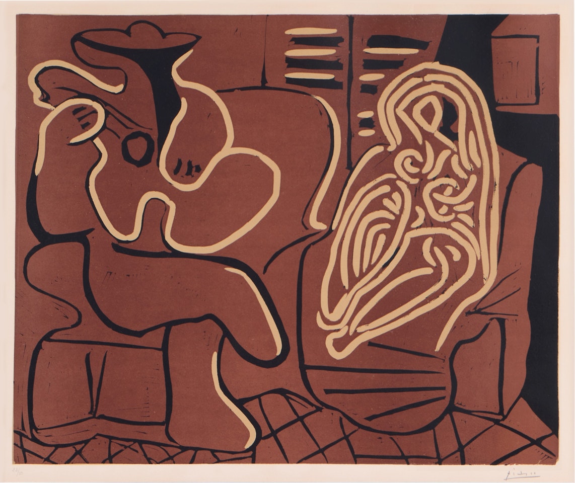 L"Aubade, avec femme dans un fauteuil (Bloch 917; Baer 1232) by Pablo Picasso