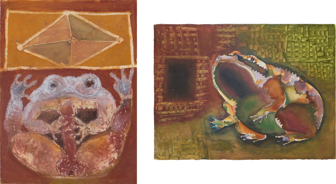 El Rombo, el cuadro y el sapo (i) & Sapa (ii): Two Works i.; El Rombo, el cuadro y el sapo; Sapa by Francisco Toledo