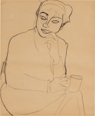 Untitled (Portrait of Seated Woman Holding a Cup)