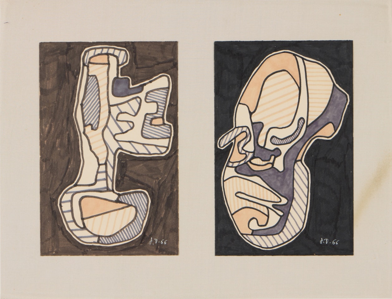 i. La Clef; ii. Le Soulier IV [Two Works] by Jean Dubuffet